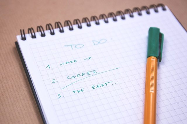 Writing a to-do list